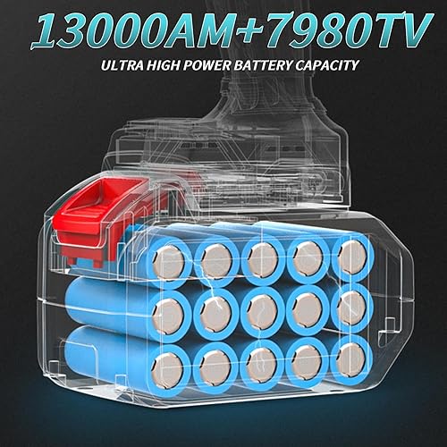 Miniatura 6 de AQTZGOS Amoladora angular inalámbrica, motor sin escobillas de 10000 RPM, herramienta de corte de amoladora angular inalámbrica de 20 V con 2