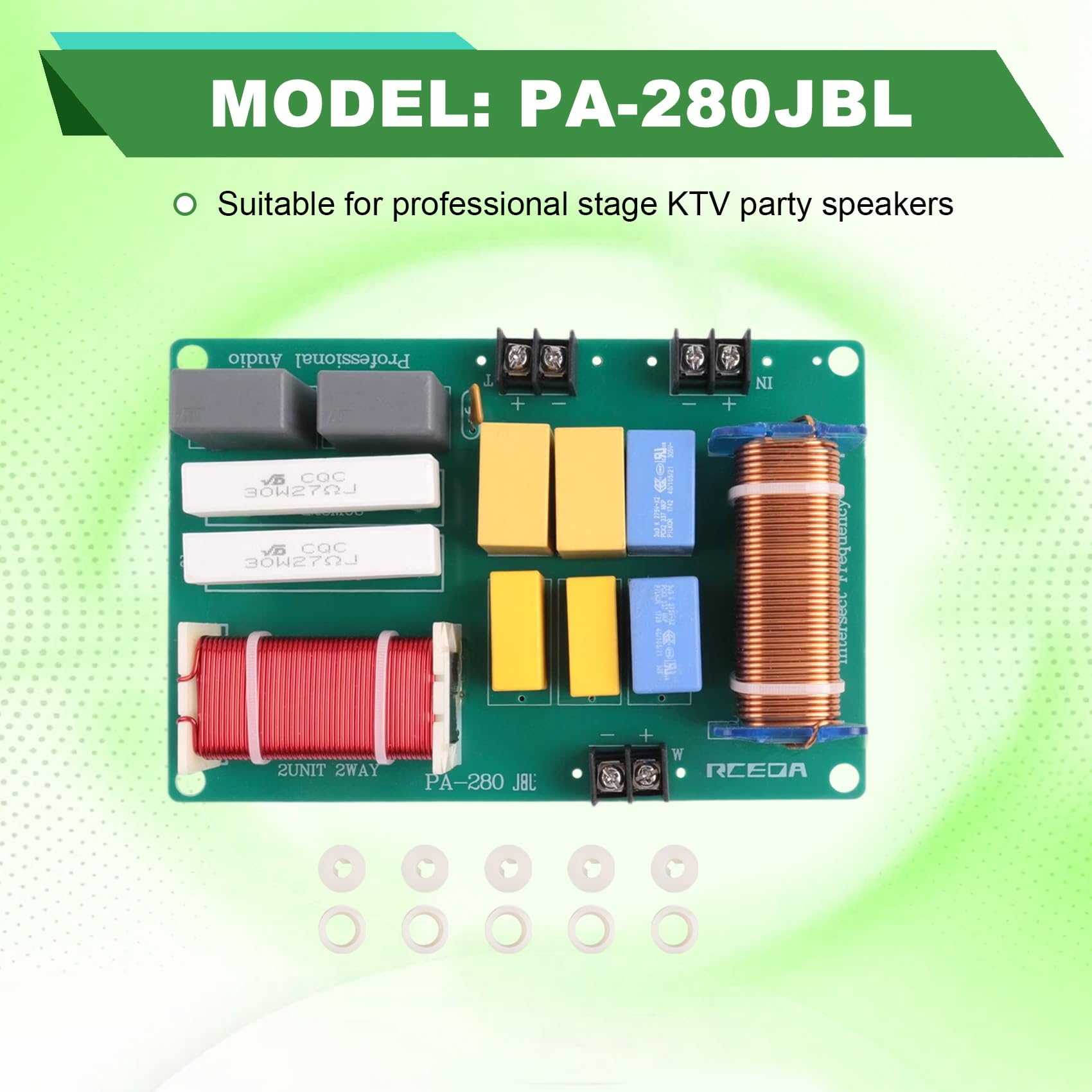 800W Tweeter Woofer Speaker 2 Way Crossover 2800Hz PA-280 Divider pour Professional Stage KTV Party Speaker