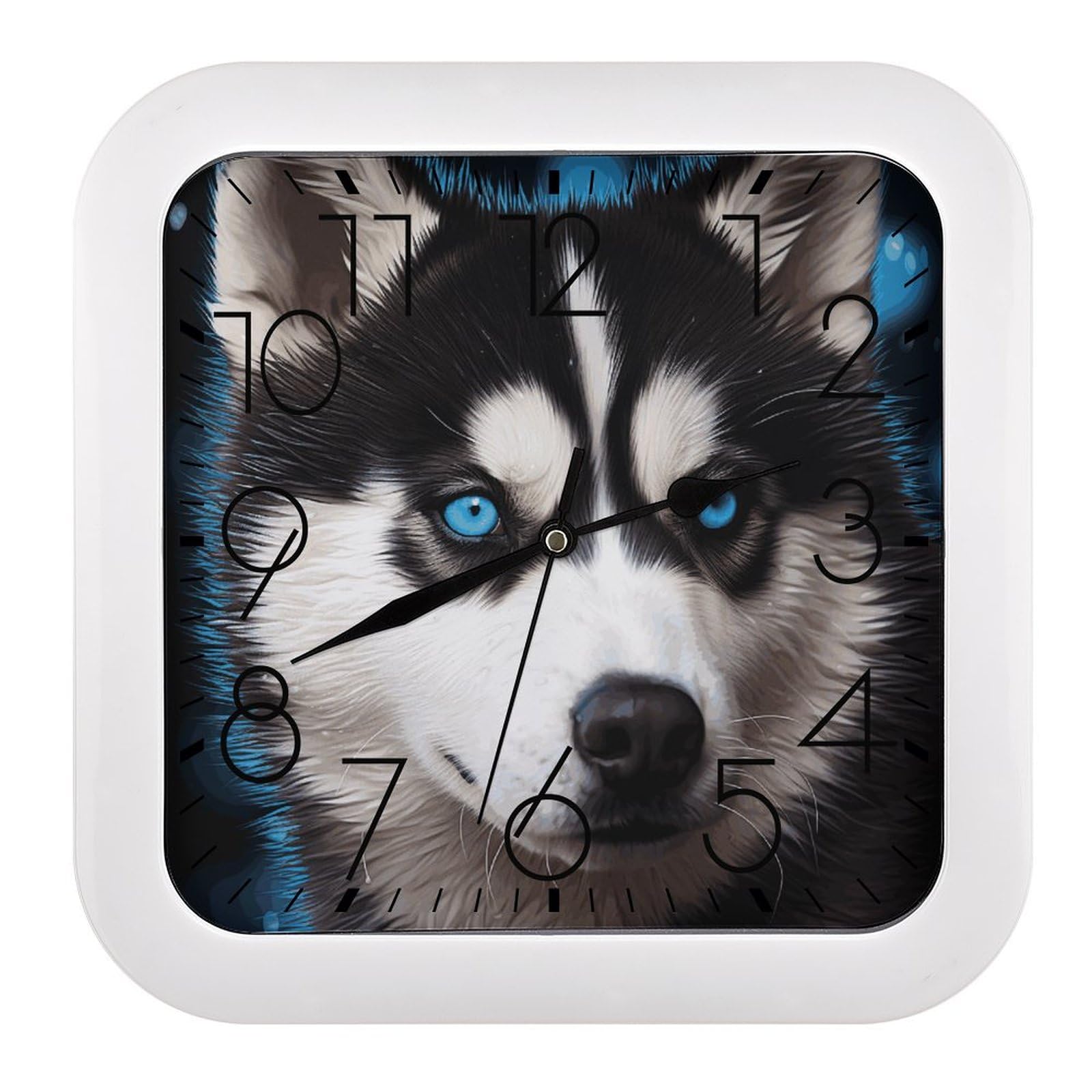 Horloge murale vintage Husky pour cuisine, salon, bureau et chambre à coucher