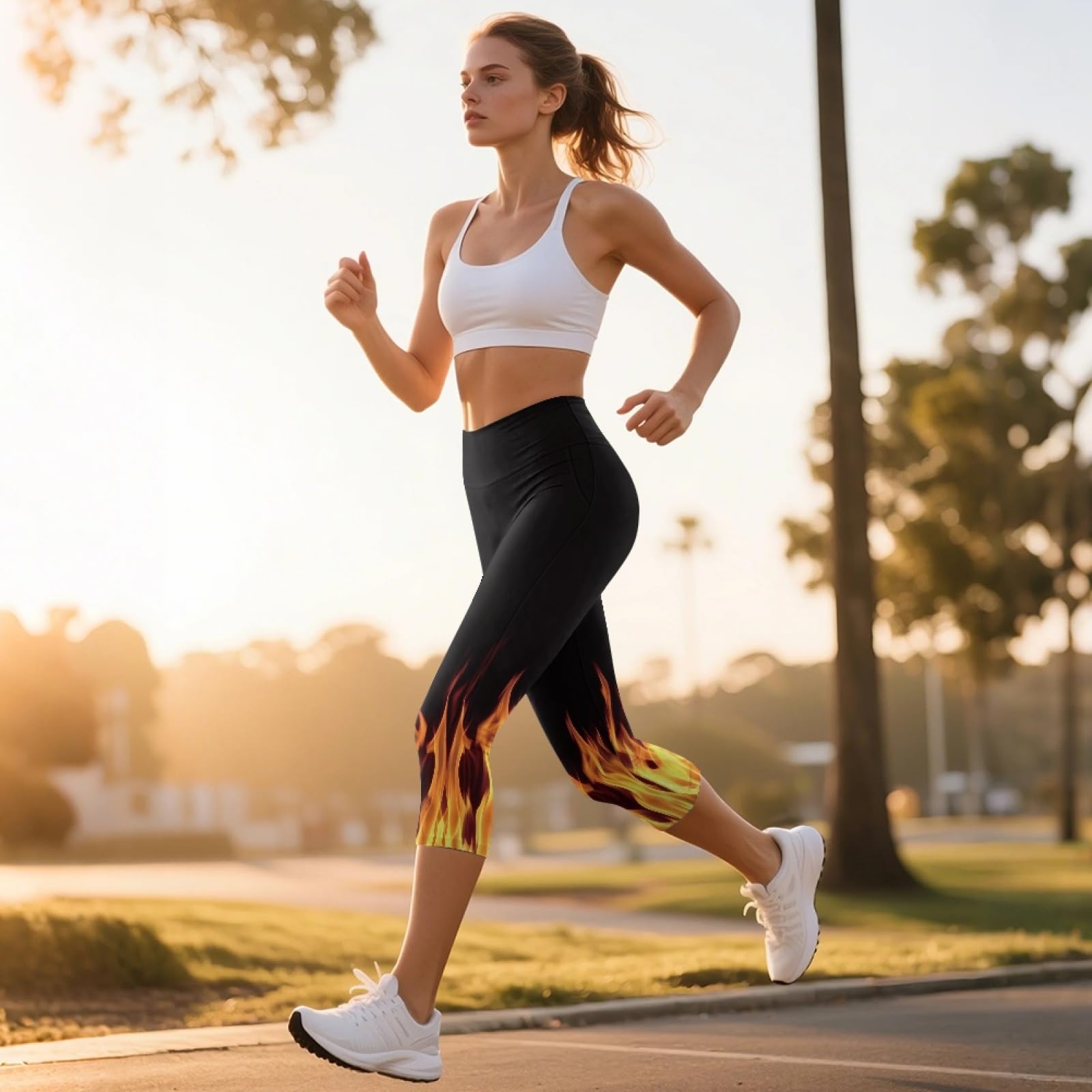 Amzbeauty Leggings de cintura alta para mujer, suaves, elásticos, con control de abdomen, talla grande, entrenamiento, gimnasio, yoga