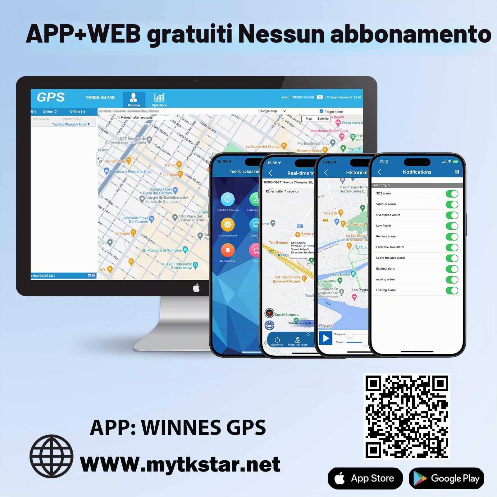 TKMARS Localizzatore GPS 4G per Auto Con APP, 20000mAh Forte Magnete, Tracker Senza Abbonamento, Posizionamento in Tempo Reale, Dispositivo Antifurto TK905C