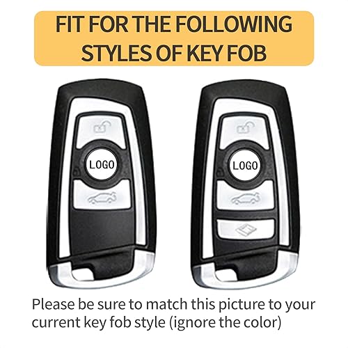 Miniatura 4 de TANGSEN Funda para llavero de TPU compatible con BMW 1 3 4 5 6 7 Series GT3 GT5 M5 M6 X3 X4 textura de fibra de carbono transparente 3 y 4 botones