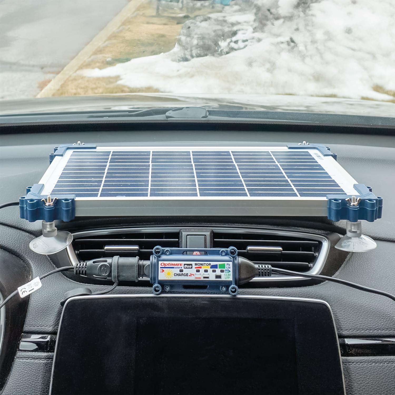 OptiMate Solar Duo 10W Autokit – Chargeur et Mainteneur de Batterie Solaire Intelligent 12V avec Adaptateur OBDII – Entretien Sûr de la Batterie pour Voiture, Camping-Car, ATV, Moto et Jetski