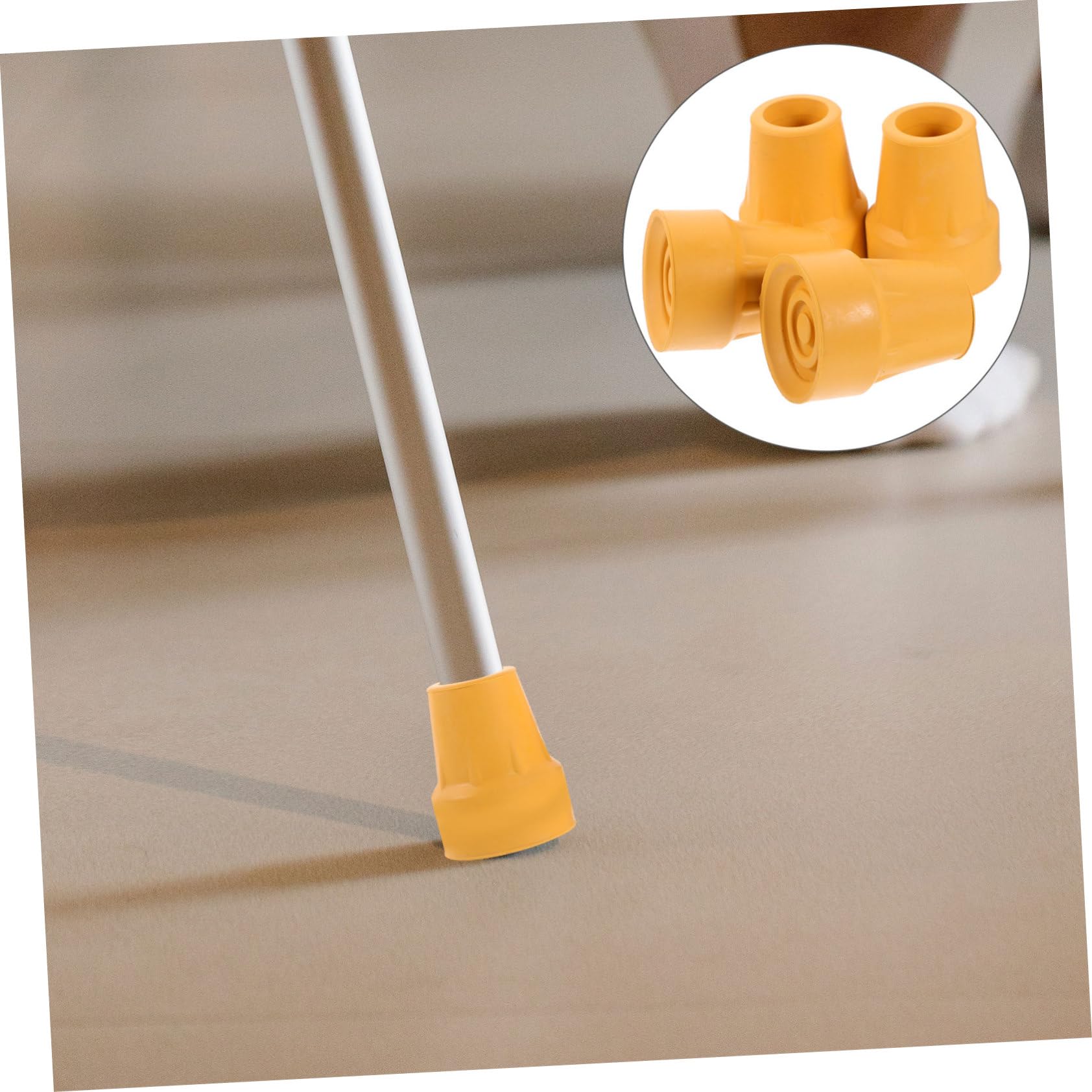 Healeved 20piezas Protección Antideslizante Para Bastones y Muletas Recambios Para Tips De Caminantes Accesorios De Estabilidad y Amortiguación Superficies Variadas
