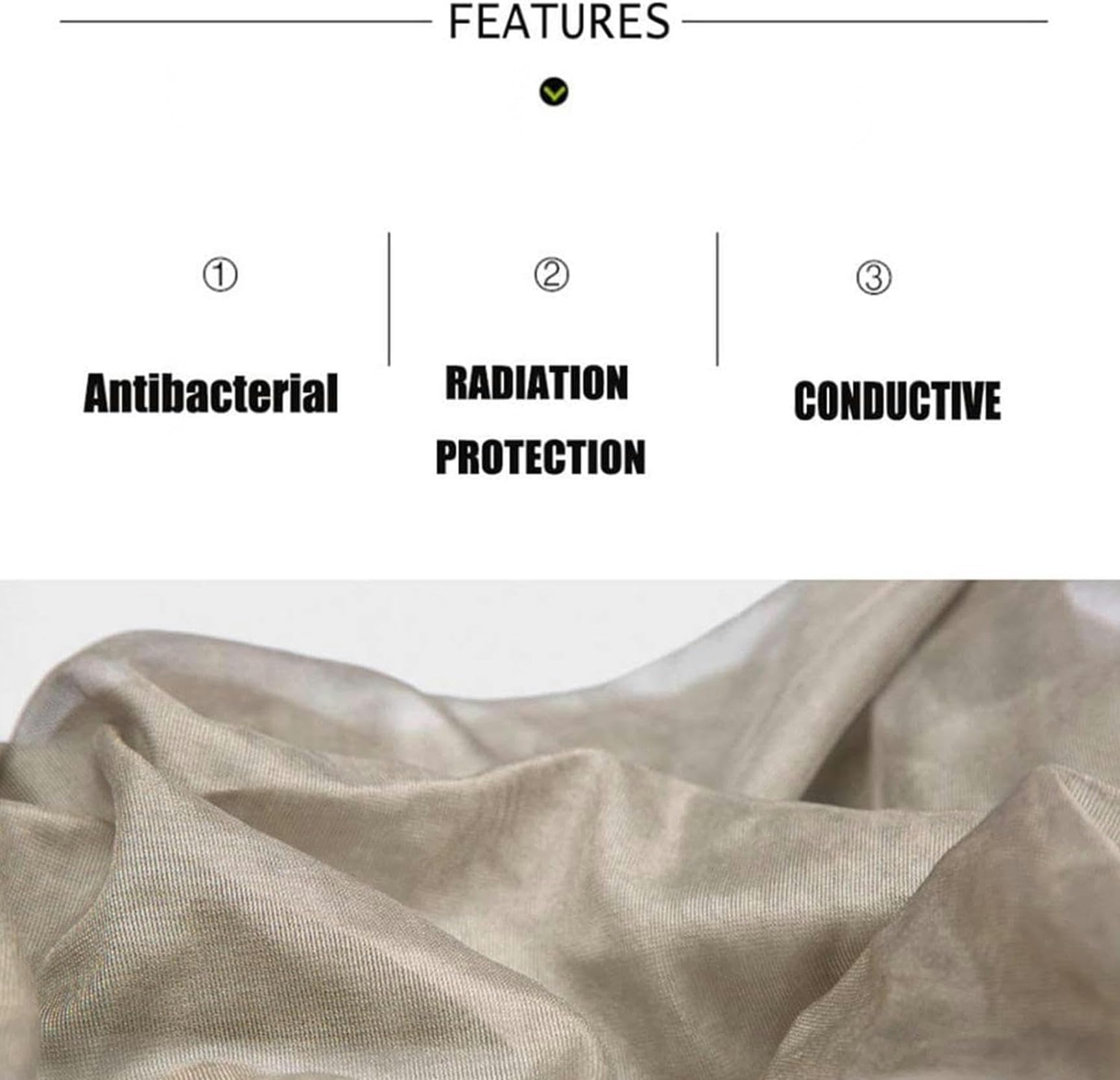 XENITE Tissu de Protection Contre Les radiations Tissu De Protection Emf Blocage RFID Isolation EMI,Silver-1x1.5M