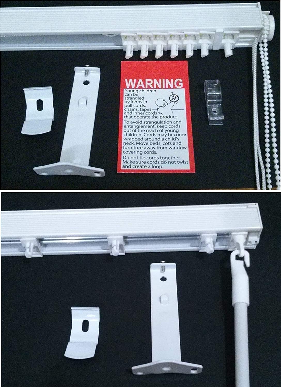 Everyhome White Vertical Blind Headrail Track – Made To Measure – 3.5" (89Mm) – Child Safe – Uk Made – Express Delivery