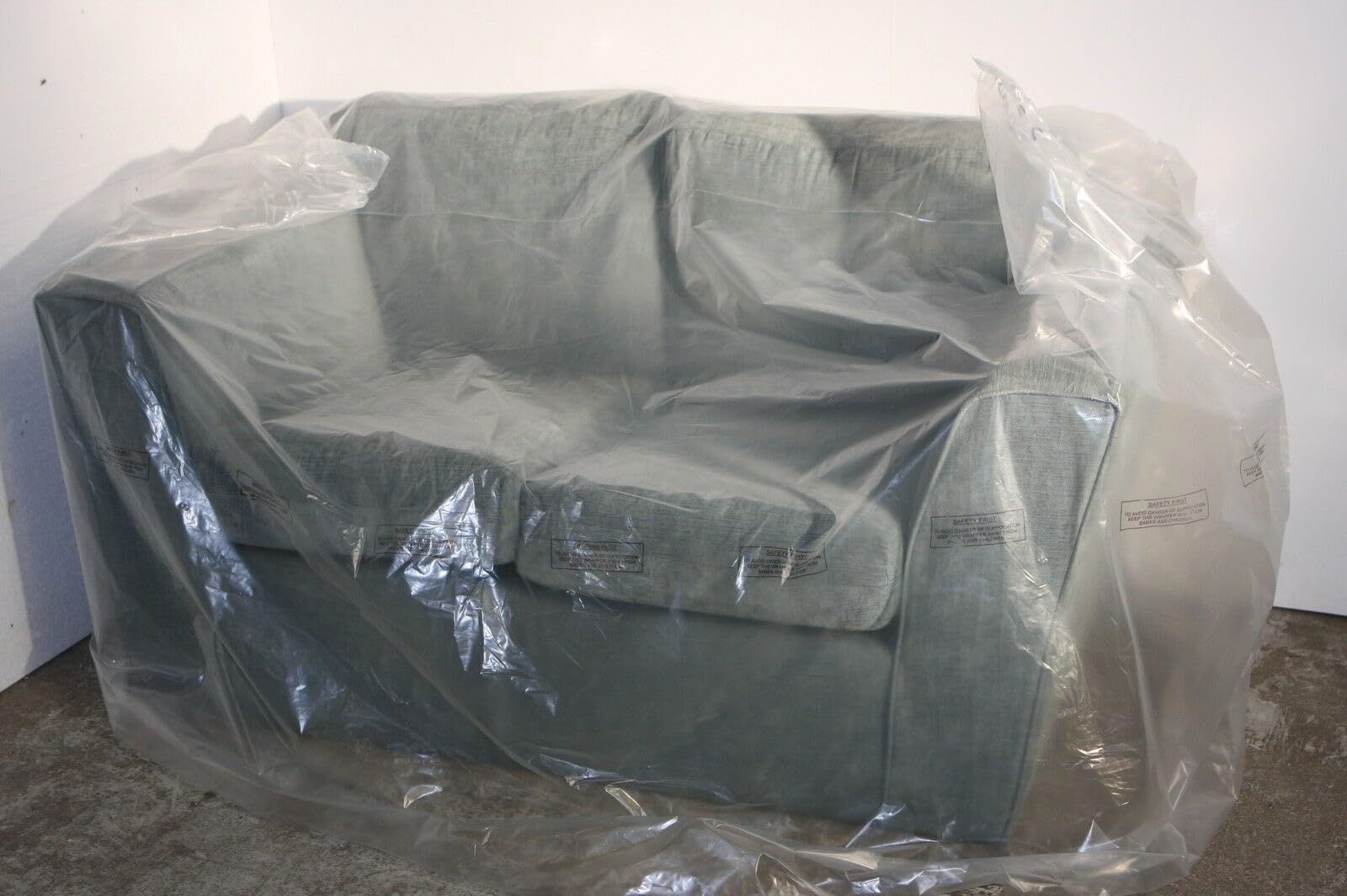 Save on Goods Chair, sofa, large, settee, seat, clear plastic polythene storage removal protection cover (Small Sofa Bag)