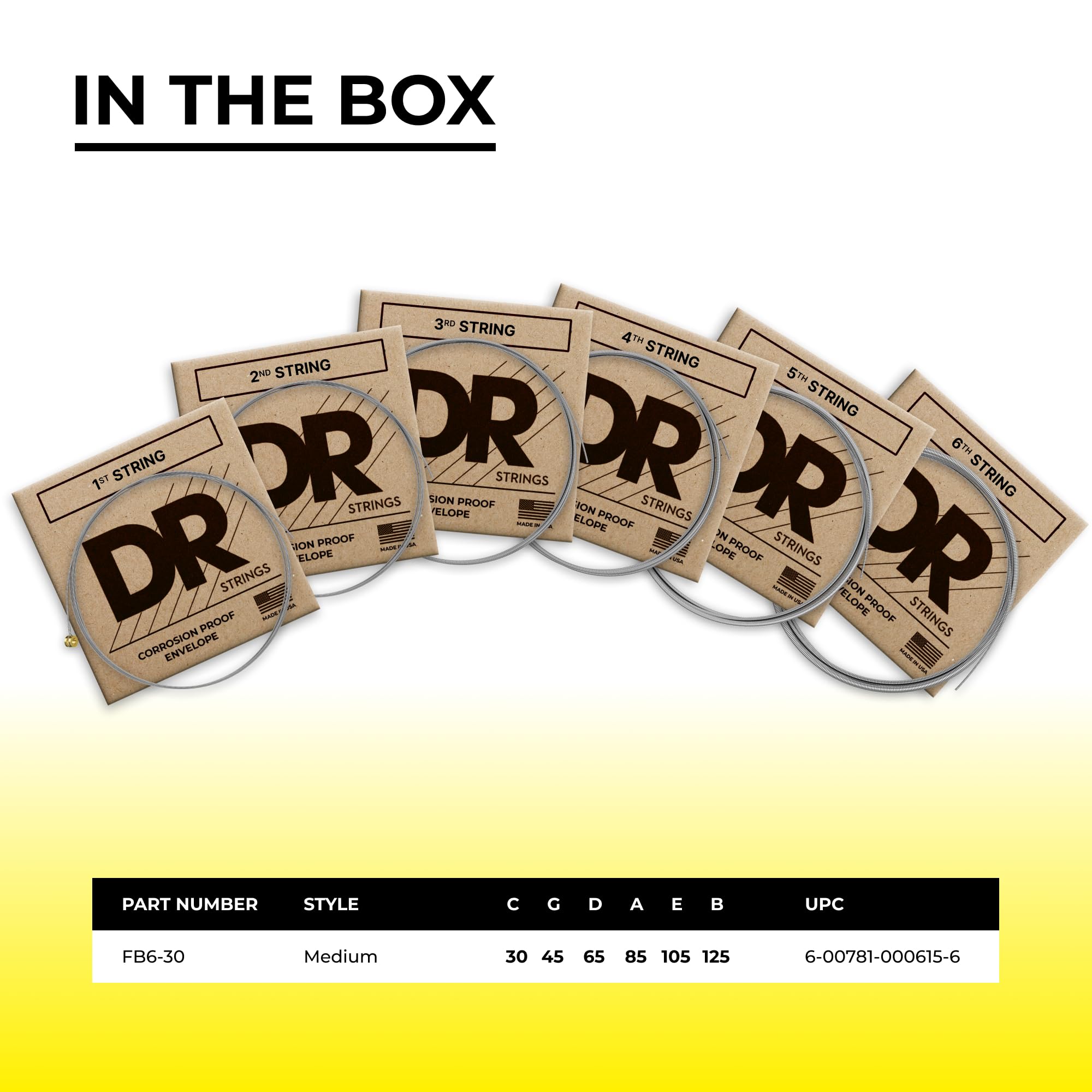 DRベース弦　6弦 Amazon | DR ベース弦 6弦 FAT-BEAMS ステンレス .030-.125 FB6-30