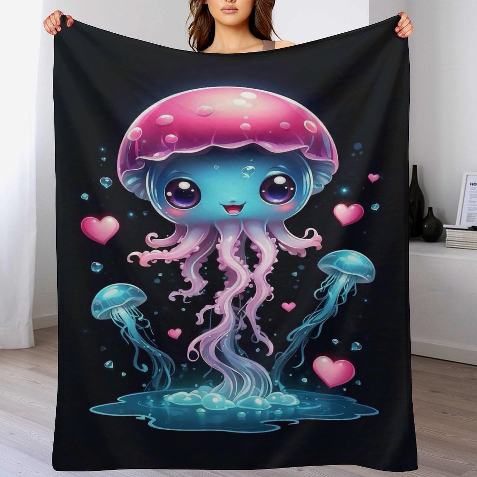 Couverture de poulpe en flannel pour balcon, voyages et chambre de bébé