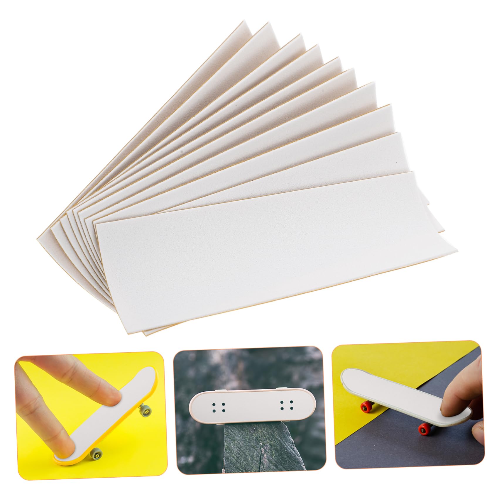 CORHAD Foam Grip Tape for Fingerboards 10pcs Set Non-Skid Stickers for Skateboarding Accessories Easy Peel Stick