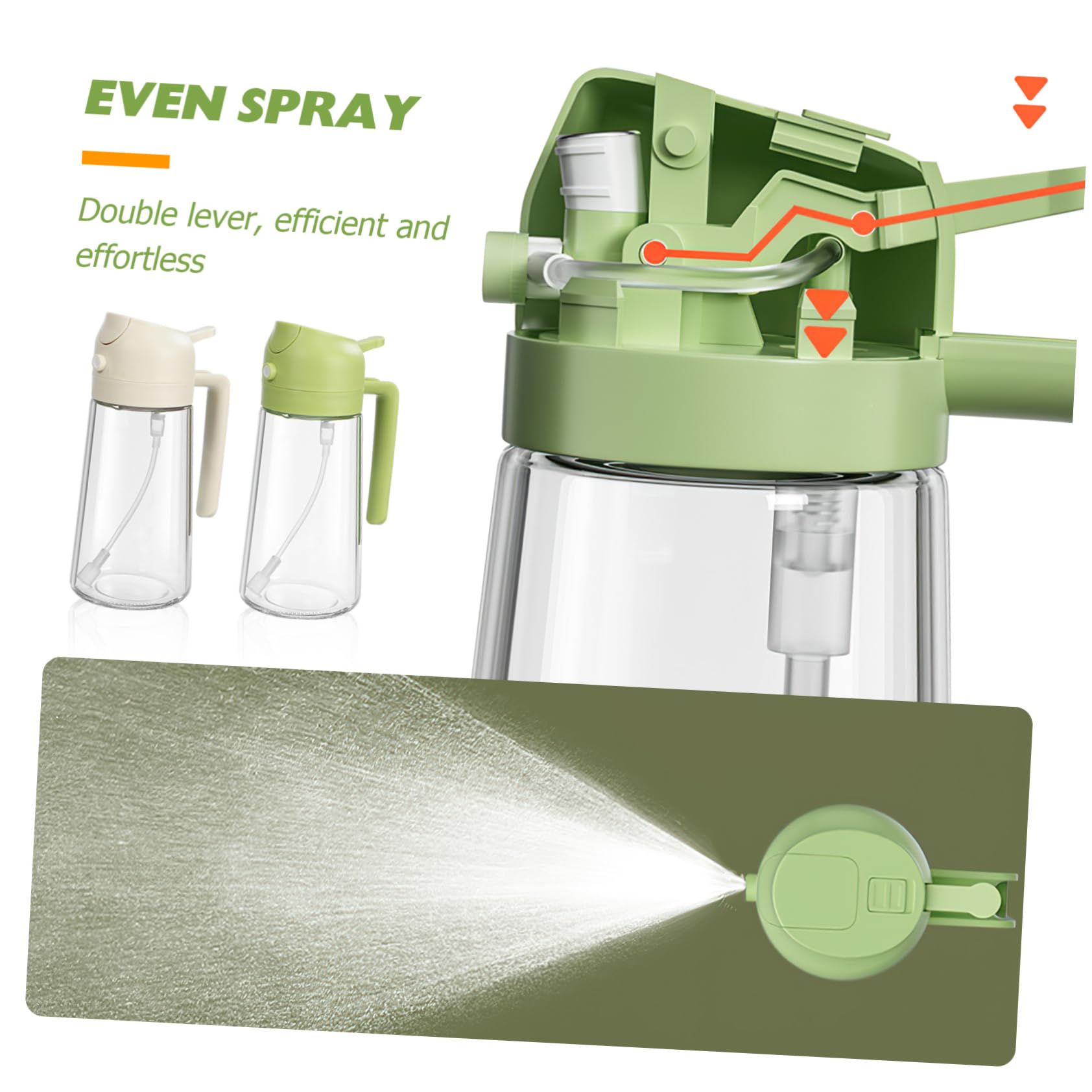 PRETYZOOM 4piezas Botellas De Para Rociador De De Dispensador De Cocina Elegante y Práctico Spray y Vertido Para Cocinar y Aderezar Ensaladas