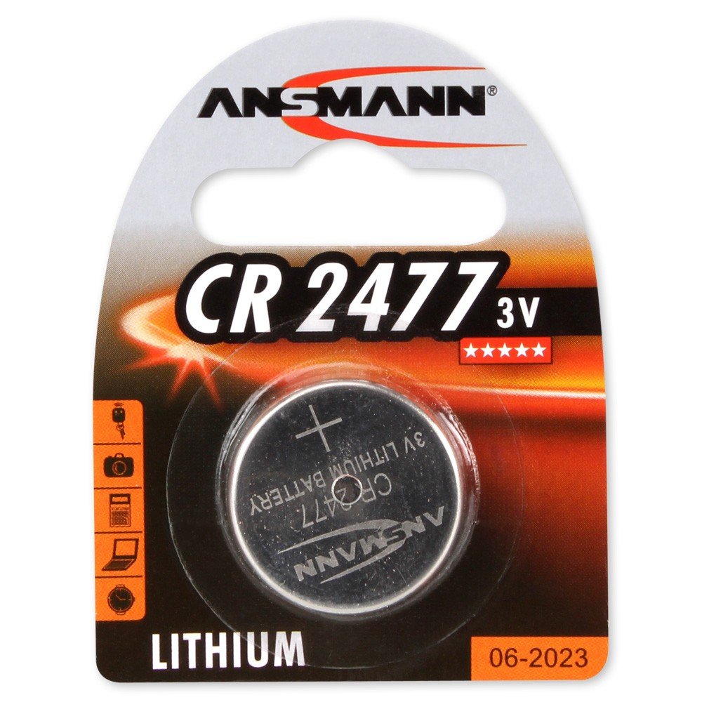 Ansmann 1516-0010 Lot de 10 piles bouton au lithium CR 2477-3V