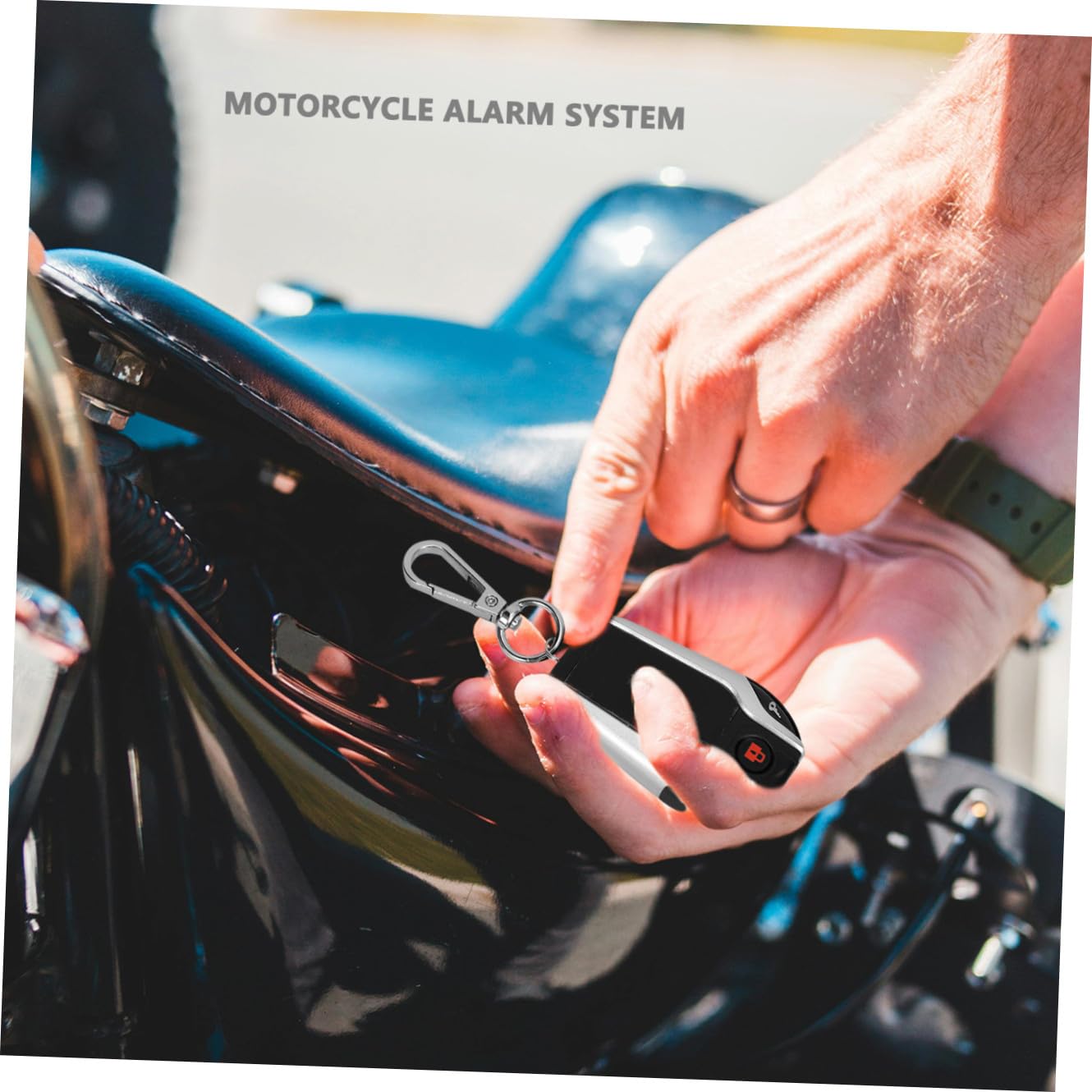 SHINEOFI Kit Allarme per Moto Avviamento Remoto e Blocco Motore Automatico, Dispositivo Antifurto in Plastica con Telecomando per Sicurezza Migliorata