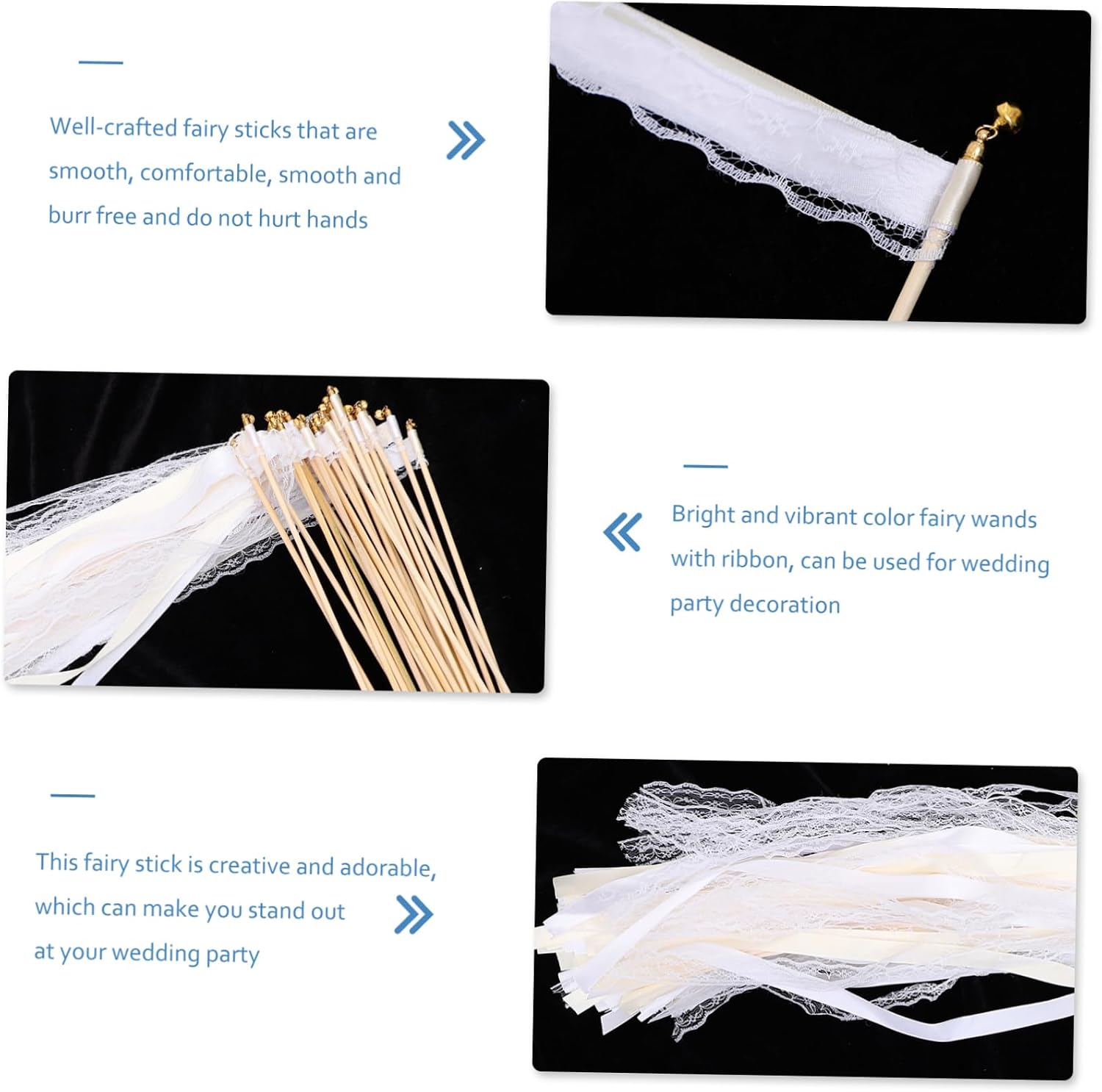 25pcs Ribbon Fairy Sticks for Weddings and Parties for Boys and Girls Birthdays Photo Props and Celebrations Joyful Decorations for Special Events