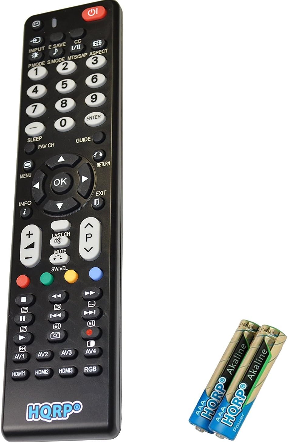 HQRP Remote Control Compatible with Hitachi P42A202 P42H401 P42T501 P50A202 P50A402 LCD LED HD TV Smart 1080p 3D Ultra 4K Plasma