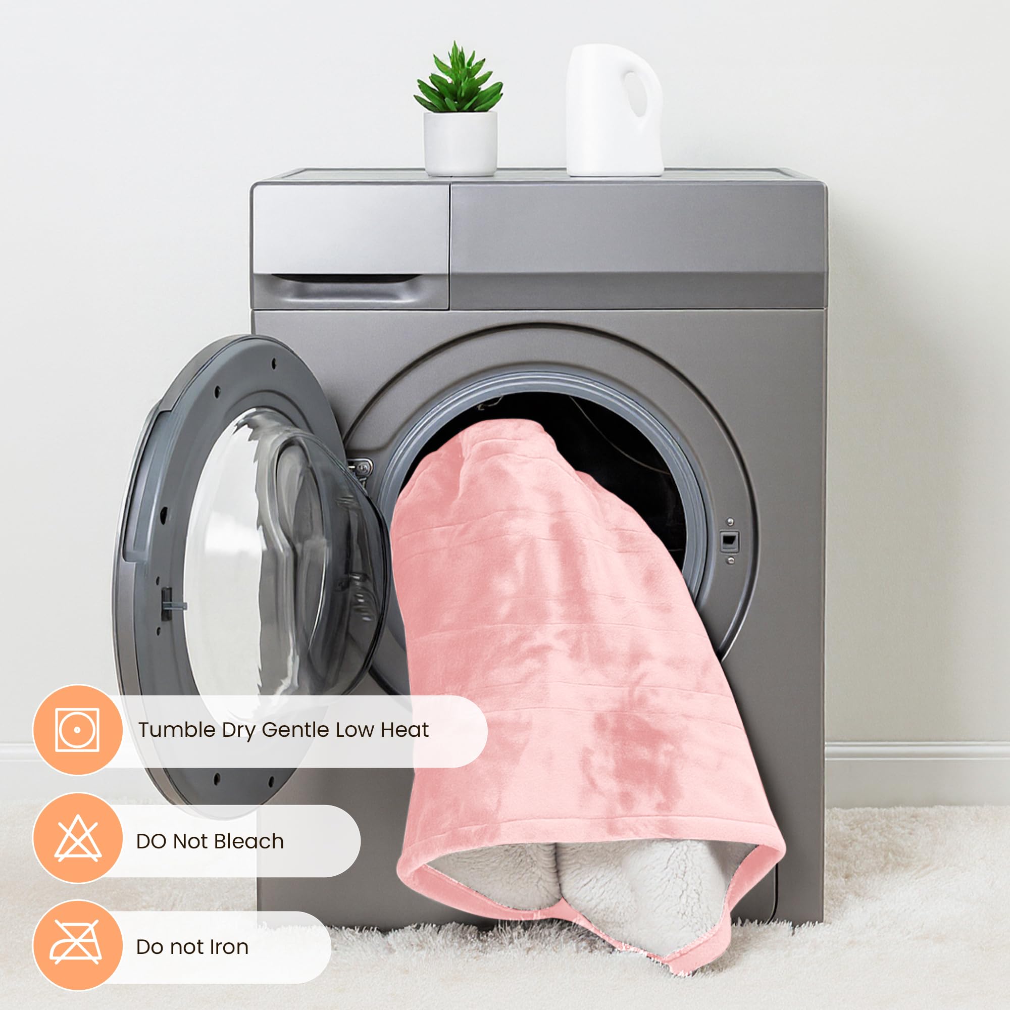 YILOTE Electric Blanket Wearable Throw - Robe with Sleeves and Foot Pockets - 7-Level Heating Auto-Off Blanket for Adults