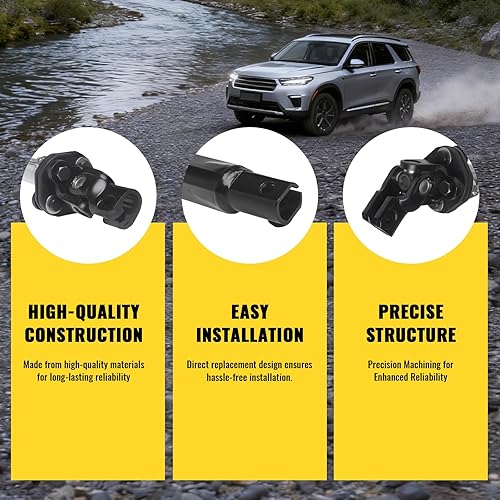 Miniatura 3 de TUCAREST Columna de eje de dirección inferior 425-W09 con junta en U compatible con La-nd Rover LR3 2005-2009  10-14 LR4 Reemplazar  06-13