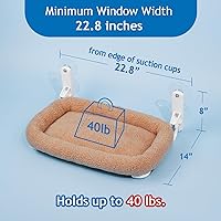 Vista 4 de Zakkart Hamaca plegable para gatos para ventana, sin cable, cama integrada lavable a máquina, marco de metal resistente, percha de ventana