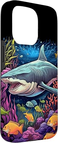 Vista 36 de Funda para iPhone 12/12 Pro Tiger Shark Sea Ocean Underwater Shark Lover