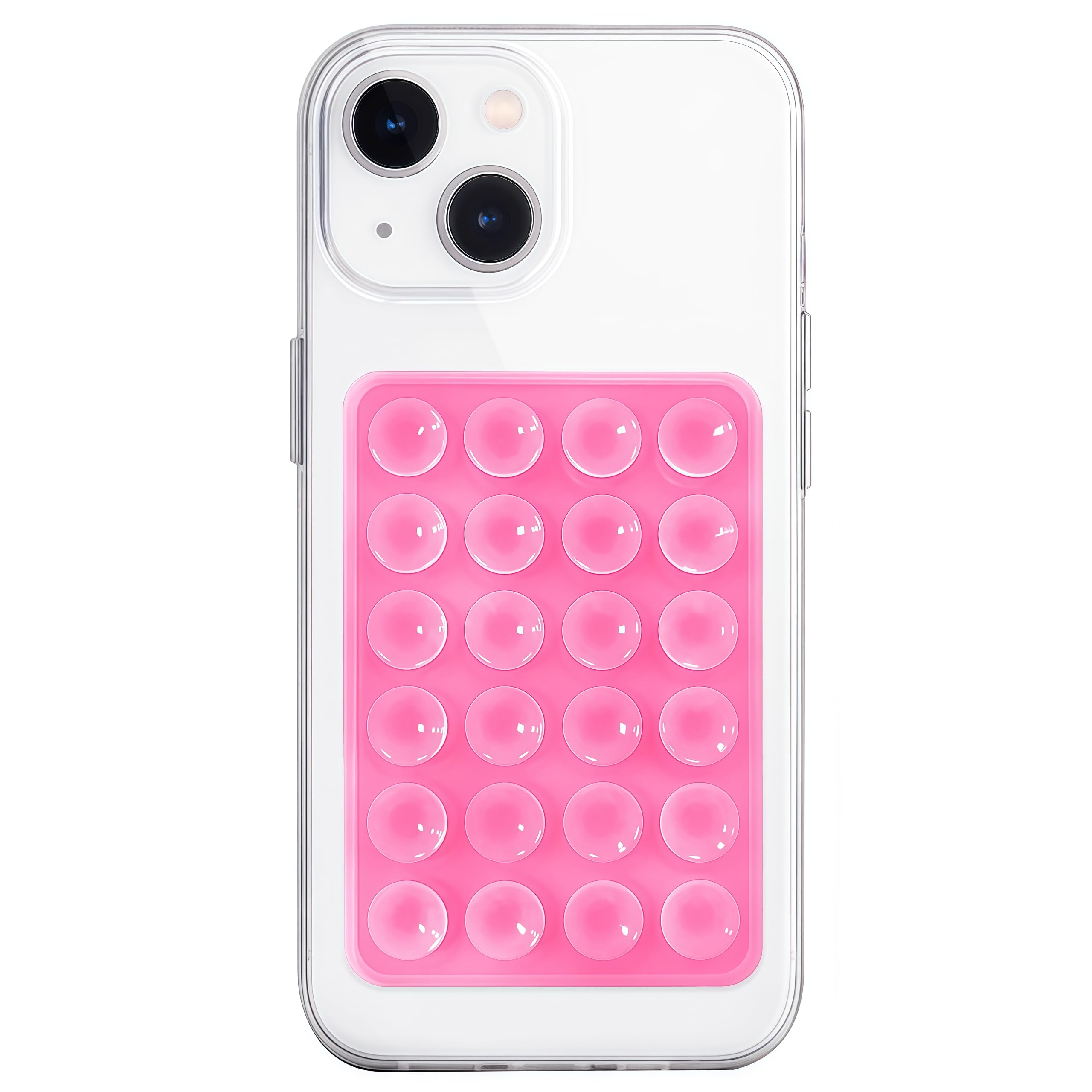 JingJinYY Silicone Suction Phone Case Mount, Non Slip Sticky Phone Grip for Cellphone, Silicon Adhesive Suction Cup Phone Mount, Strong Grip Holder for Selfies and Videos (Pink)-image-28