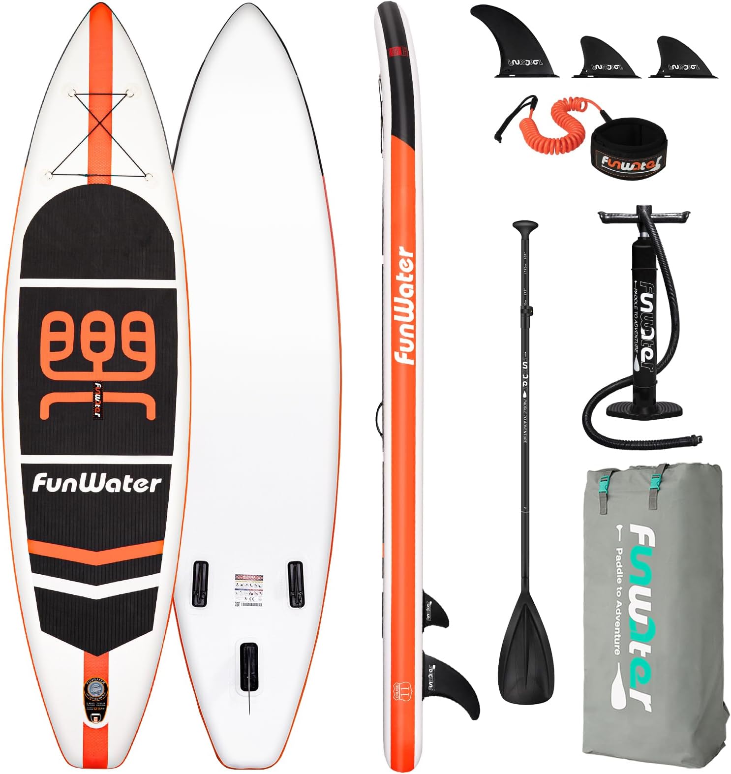 SUP Inflatable Stand Up Paddle Board 11'6"/11'/10'5" Ultra-Light with Inflatable Board,ISUP Accessories,Three Fins,Adjustable Paddle, Pump,Backpack, Leash,Waterproof Bag