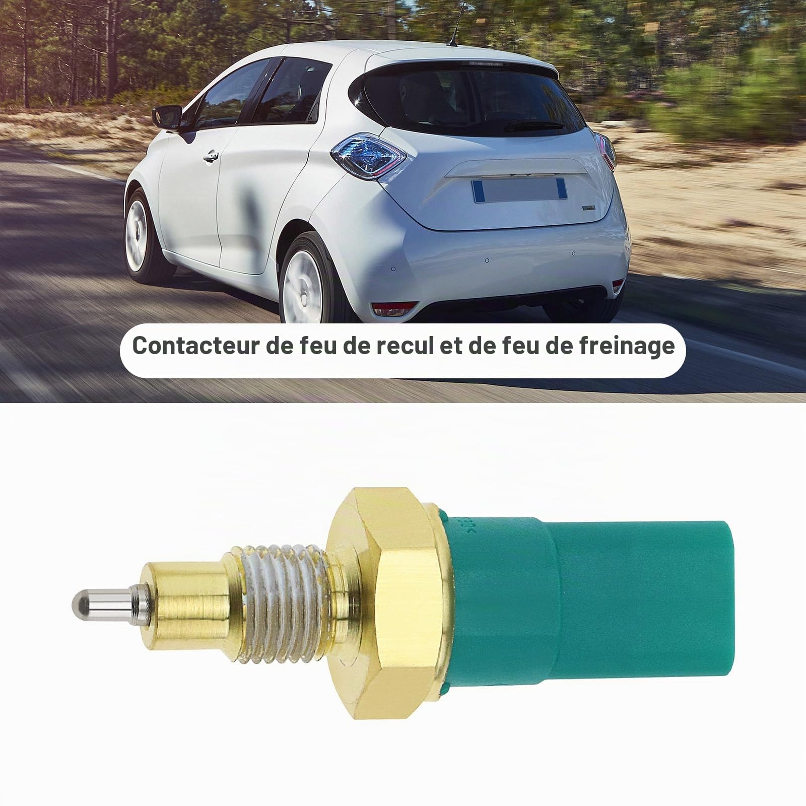 Create Idea Interrupteur de feu de recul pour voiture, à bascule, bouton poussoir, ON-NONE-ON, monocouleur, compatible avec Dacia, Mercedes-Benz, Nissan, Renault