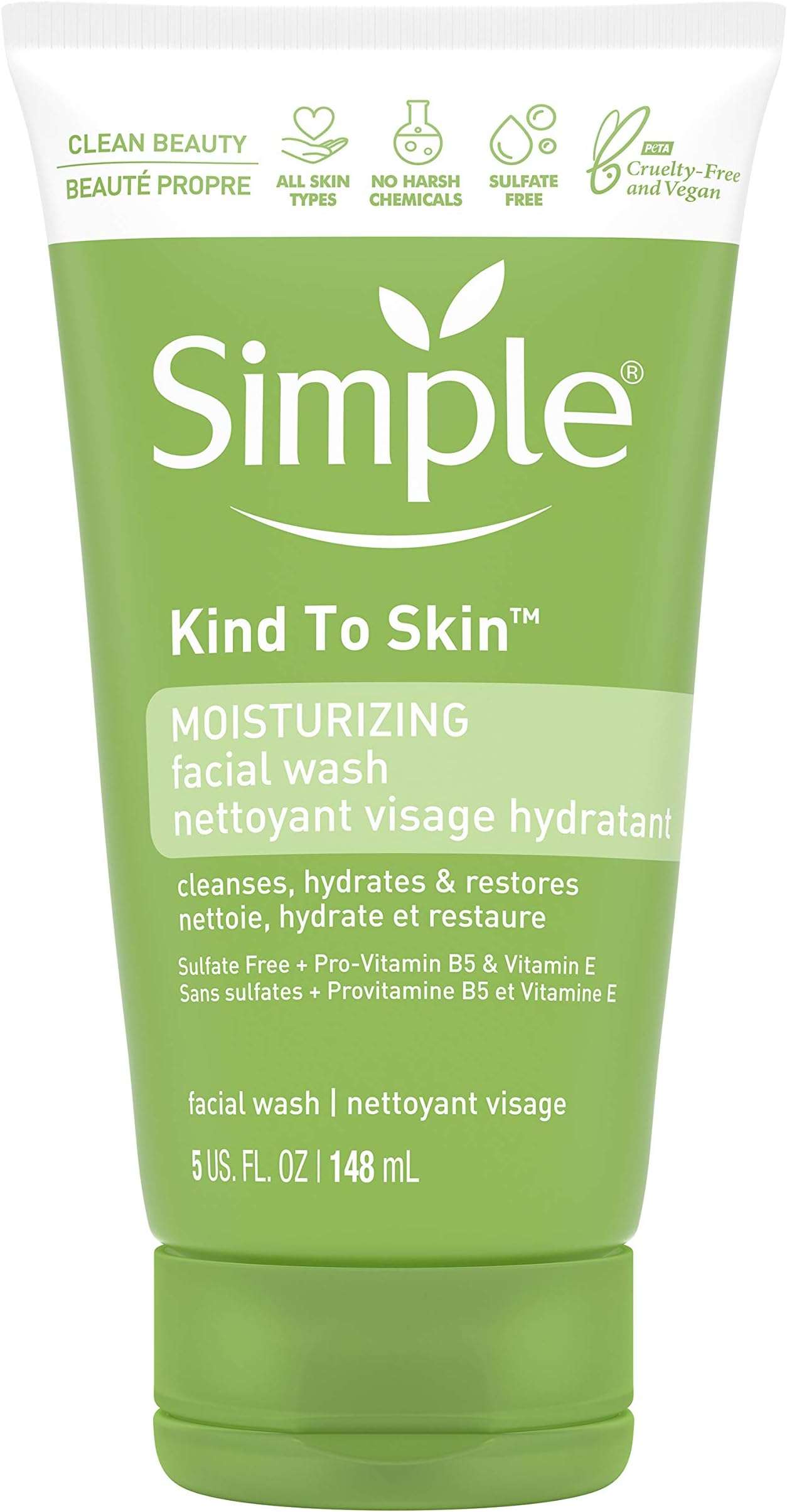 Kind to Skin Face Wash Cleanser for All Skin Types Moisturizing Cleanses and Hydrates 5 oz