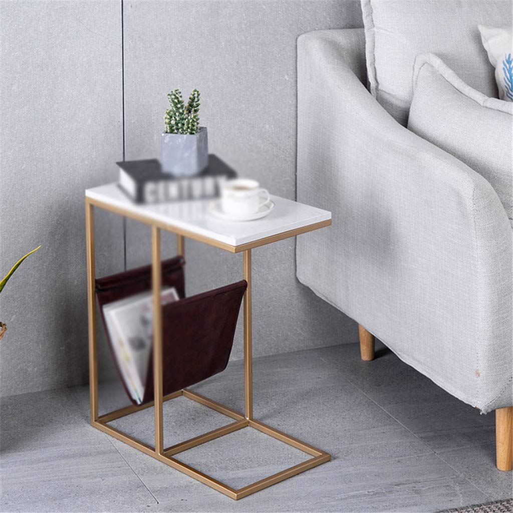 大理石　サイドテーブル サイドテーブル 大理石柄 高級感 丸 モダン ステンレス 45 円形