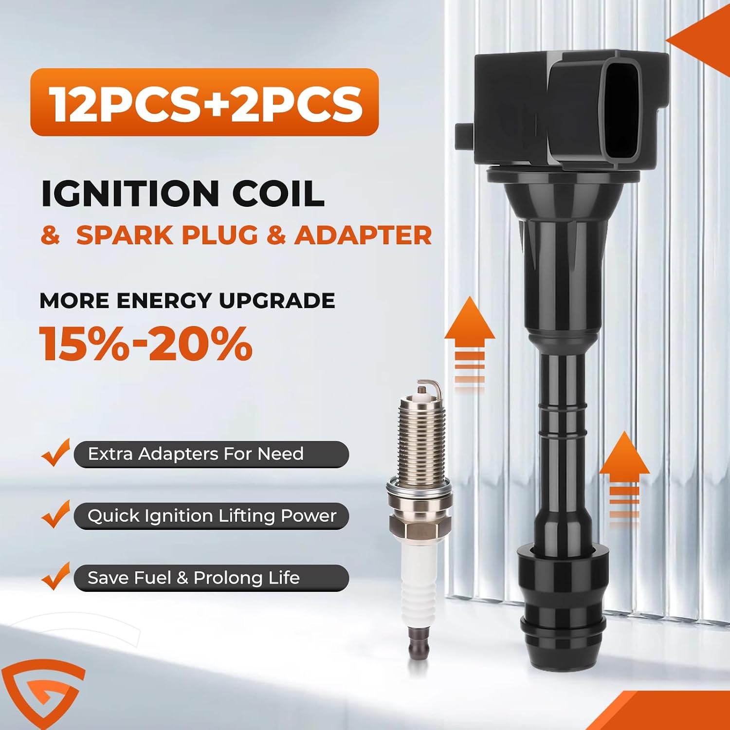 UF550 Ignition Coil & Double Iridium Spark Plugs 1406, Set of 6, Fit For Nissan Murano Maxima Altima Pathfinder | Fit For Infiniti G35 EX35 JX35 2009-2016 3.5L, w/Coil Harness