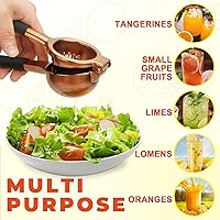 Vista 5 de SHIKORI Exprimidor de limón, exprimidor grande y resistente para limón, exprimidor de cítricos de acero inoxidable, herramienta de barra exprimidora