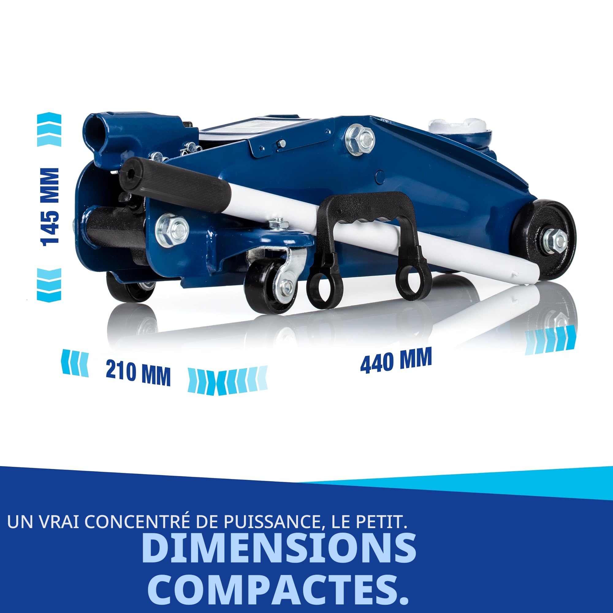NTG Cric hydraulique Cric de manœuvre 2to 2000kg 130-330 mm Voiture Atelier Changement de pneus | pour la Maison et l'atelier | Roulable et dirigeable