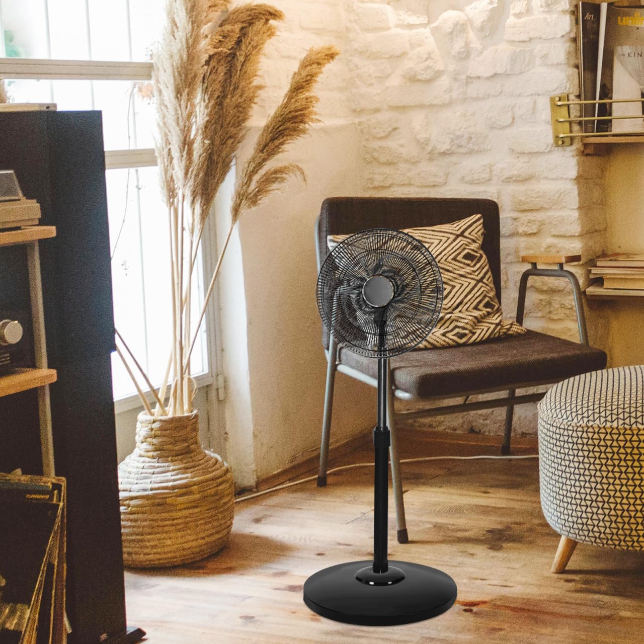 PRETYZOOM Base De Ventilador De Pie De PláStico Negro 15.35X15.35X1.57In Soporte Estable Reemplazable Para Ventilador De Pedestal FáCil InstalacióN Accesorio Para Hogar