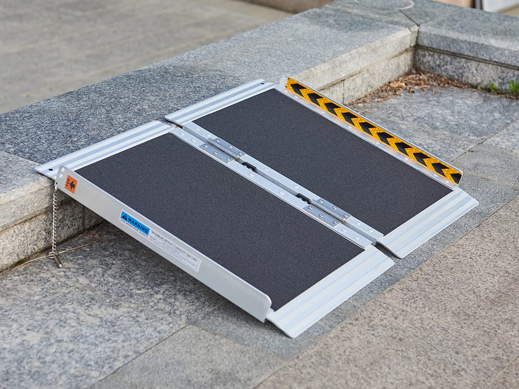 TaiH Leo 2FT Wheelchair Ramp, 24" L x 31.3" W Threshold Ramp, 800 LBS Capacity Wheel Chair Ramp, Portable Wheelchair Ramp Scooter Ramp, for Home, Steps, Stairs, Doorways, Curbs