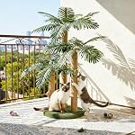 31.5Inch Cat Scratching Post,Cat Scratcher Tree with 3 Scratching Poles & 2 Interactive Dangling Balls,Cats Scratching Posts for Indoor Kitten and Adult Cats Small Cat