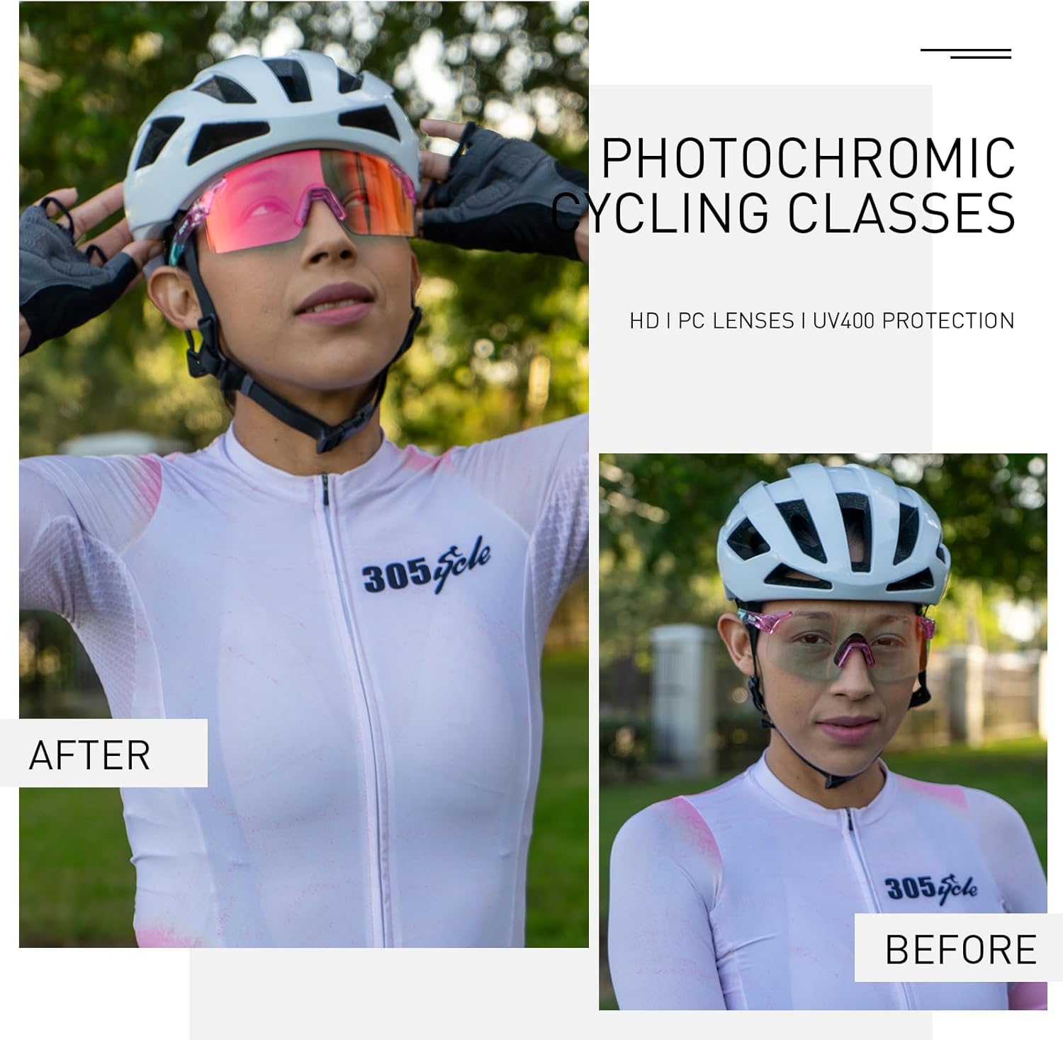 SCVCN Photochromic Cycling Glasses Frameless Sports sunglasses for Men Women - Ideal For Baseball, Bike, Golf, Running - Image 2