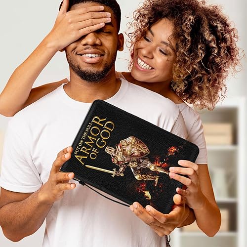 Miniatura 3 de Funda para Biblia de gran tamaño  Funda de cuero de Armadura de Dios para hombres y mujeres  Regalo de agradecimiento religioso cristiano para