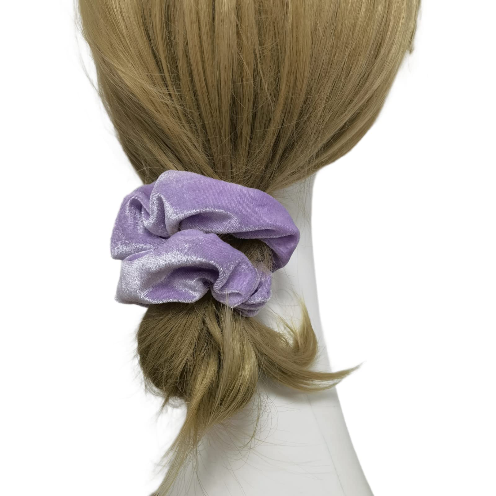 Scrunchie (élastique à Cheveux) – Imprimé Plaid Violet Et Vert – Style Années 80 – Neuf – Fabriqué Aux USA