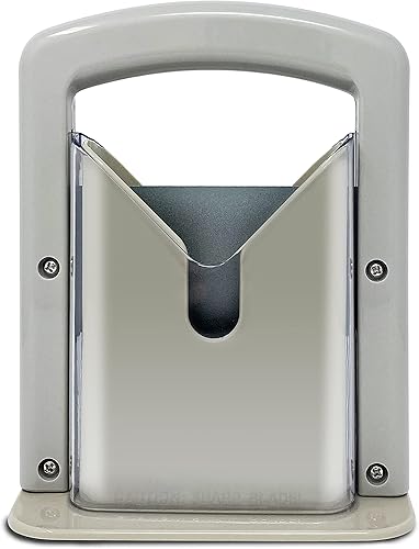 Slyce - Cortador de bagel, cortador de bagel con escudo de seguridad y agarre seguro, soporte para bagel para cortar bagels grandes y pequeños, hoja