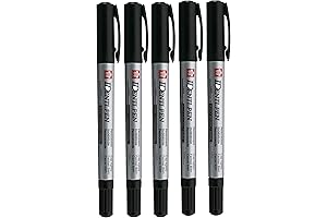 Identipen Black Non-Toxic Markers 5 Pack