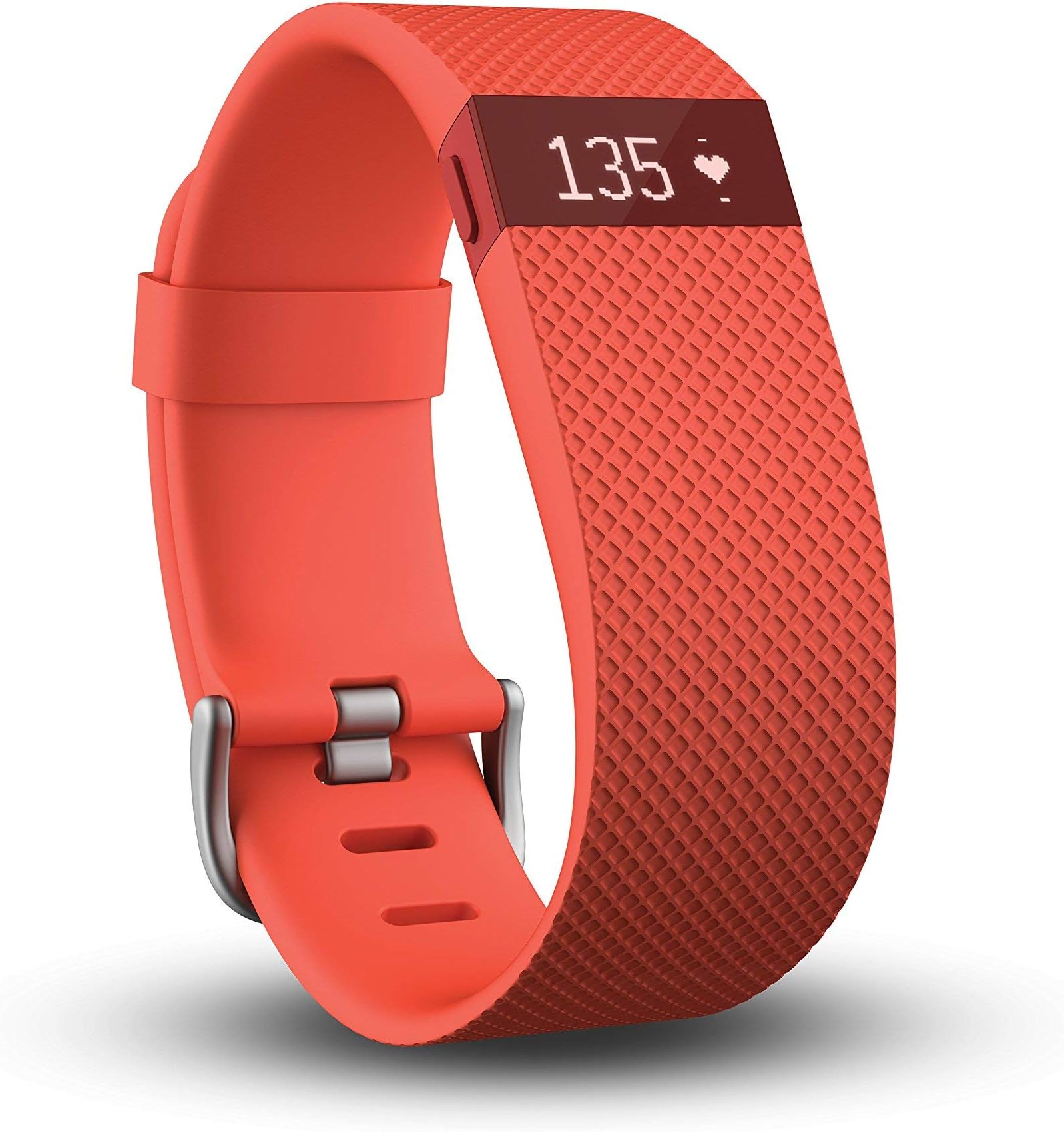 Fitbit Charge HR Wireless Activity Wristband (Tangerine, Large (6.2 - 7.6 in)) (Renewed)