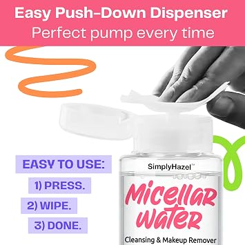 Micellar Water Gentle Face Cleanser and Makeup Remover, 2-Pack
