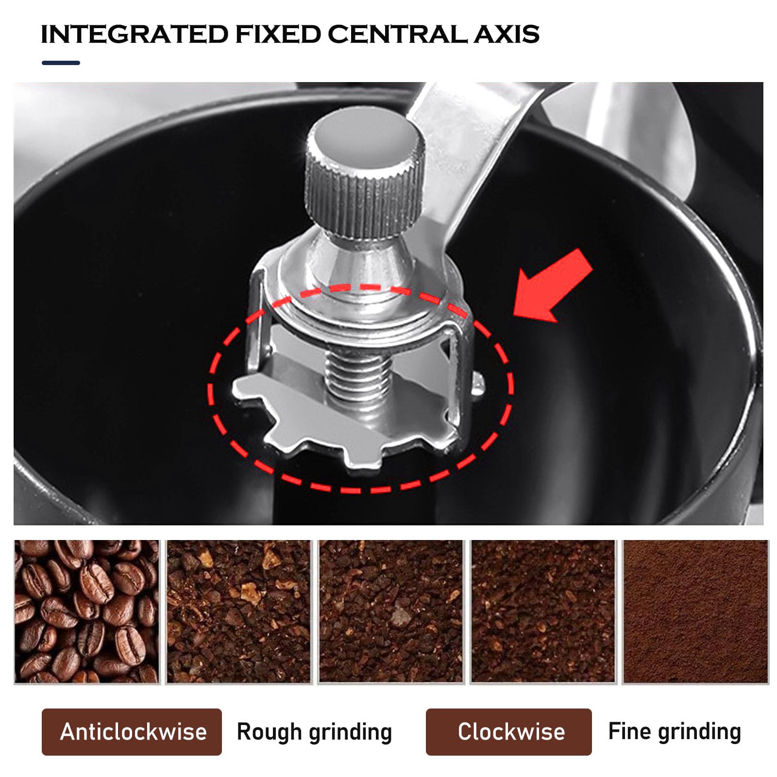 Macinacaffè Manuale Con Macine Ceramica - 2 Bicchieri Inclusi Per Caffè Espresso - Foto 11