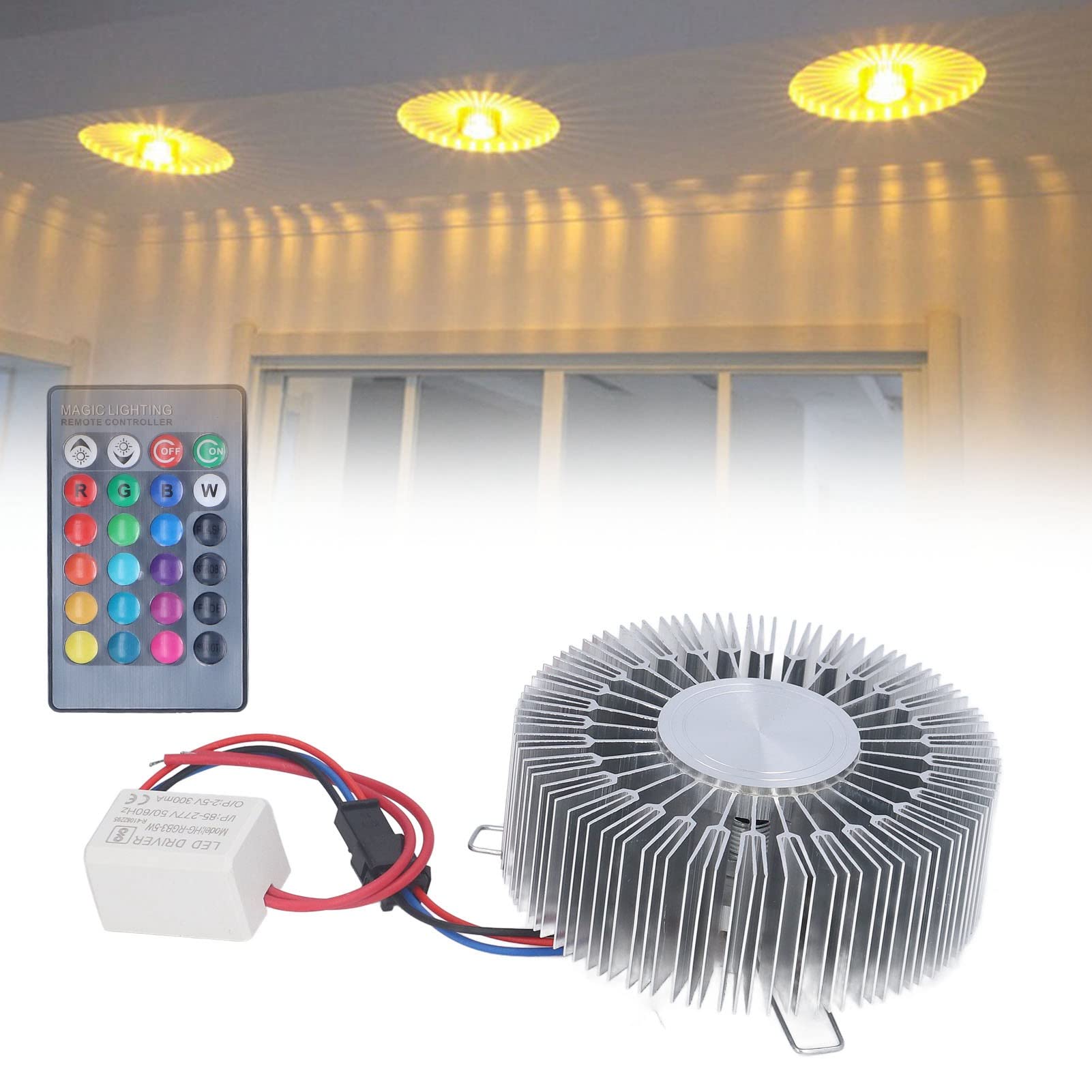 Spiraal LED Wandlamp, 3W Kleurrijke RGB Spiraal Gat Wandlamp Aluminium Blaker Plafondlamp LED Licht Armatuur Verlichting Plafondlamp Geweldig voor Thuis, Feest, Bars, Hotel