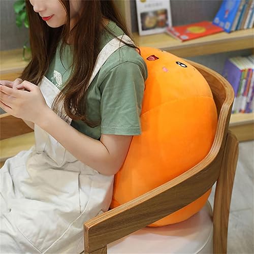 Miniatura 3 de Peluche de calabaza de Halloween, almohada suave de calabaza rellena con sombrero de bruja, decoración de fiesta (hoja verde, 13.8 pulgadas)