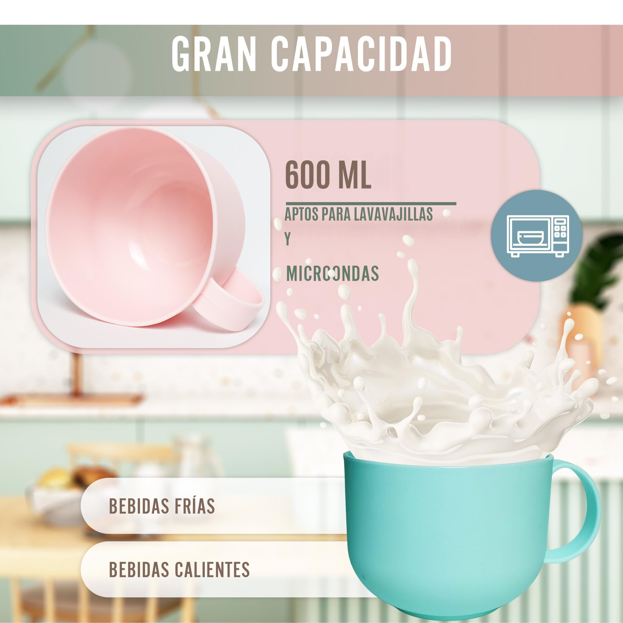 Tazza Bambini LÄSSIG Happy Fruits - Senza BPA, Lavastoviglie E Microonde, Design Limone - Foto 10