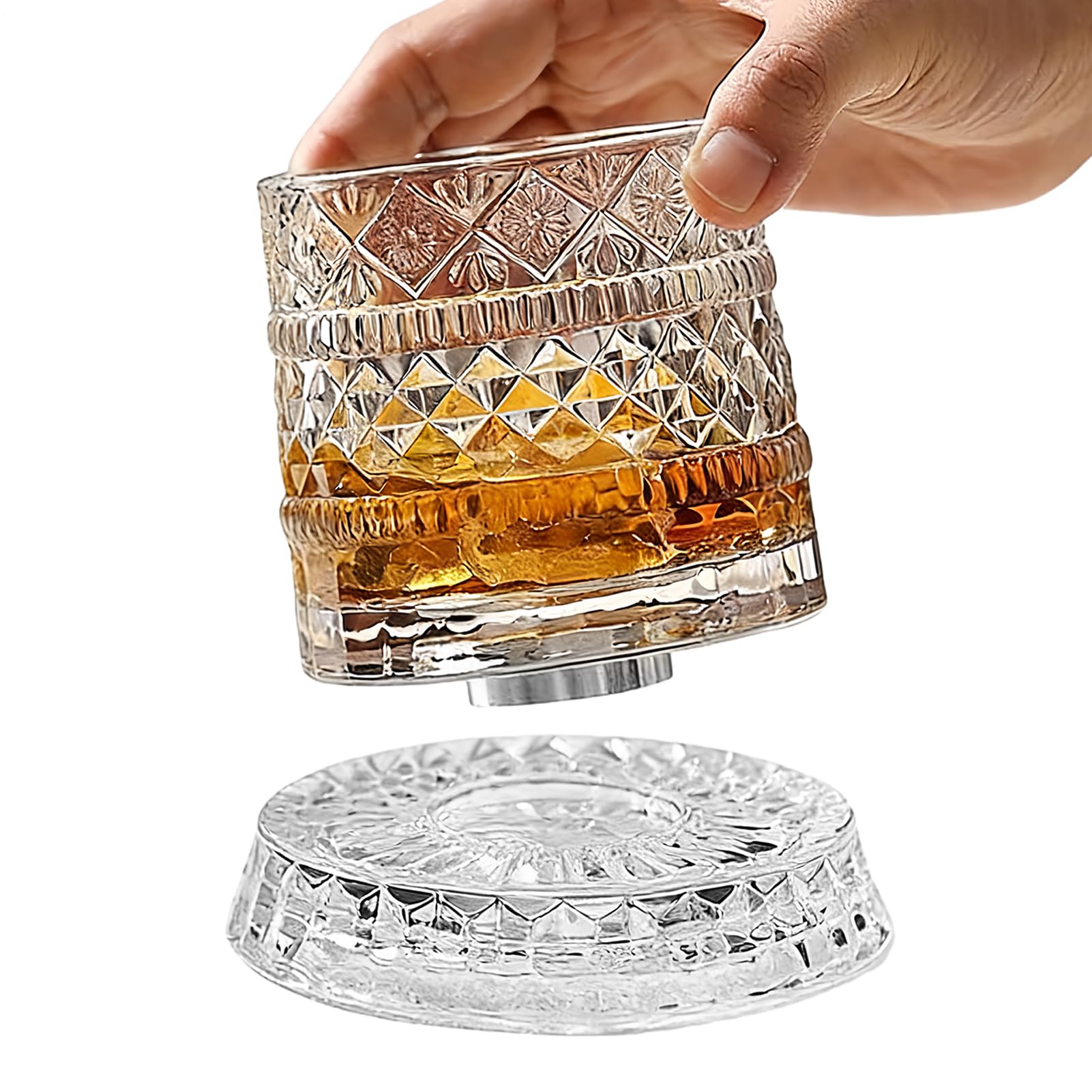 Verre à whisky rotatif anti-stress pour libérer les arômes du vin
