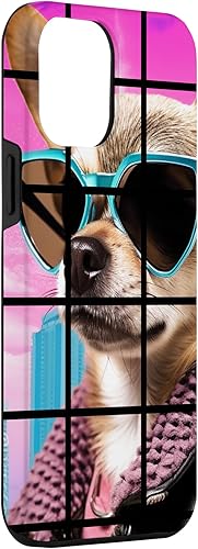 Miniatura 3 de Funda gráfica divertida para iPhone 12 Pro Max de Chihuahua Dog Cool Vaporwave