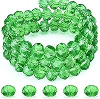 Vista 18 de Dowarm 300 cuentas Briolette de cristal de 0.236 pulgadas, con forma de diamante, multifacéticas, negras, para fabricación de joyas y manualidades