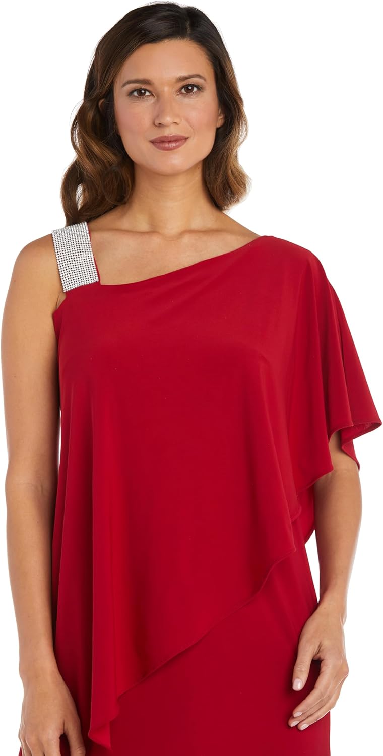 R&M Richards Women's Asymmetrical Elegance Cocktail Dress - Image 2