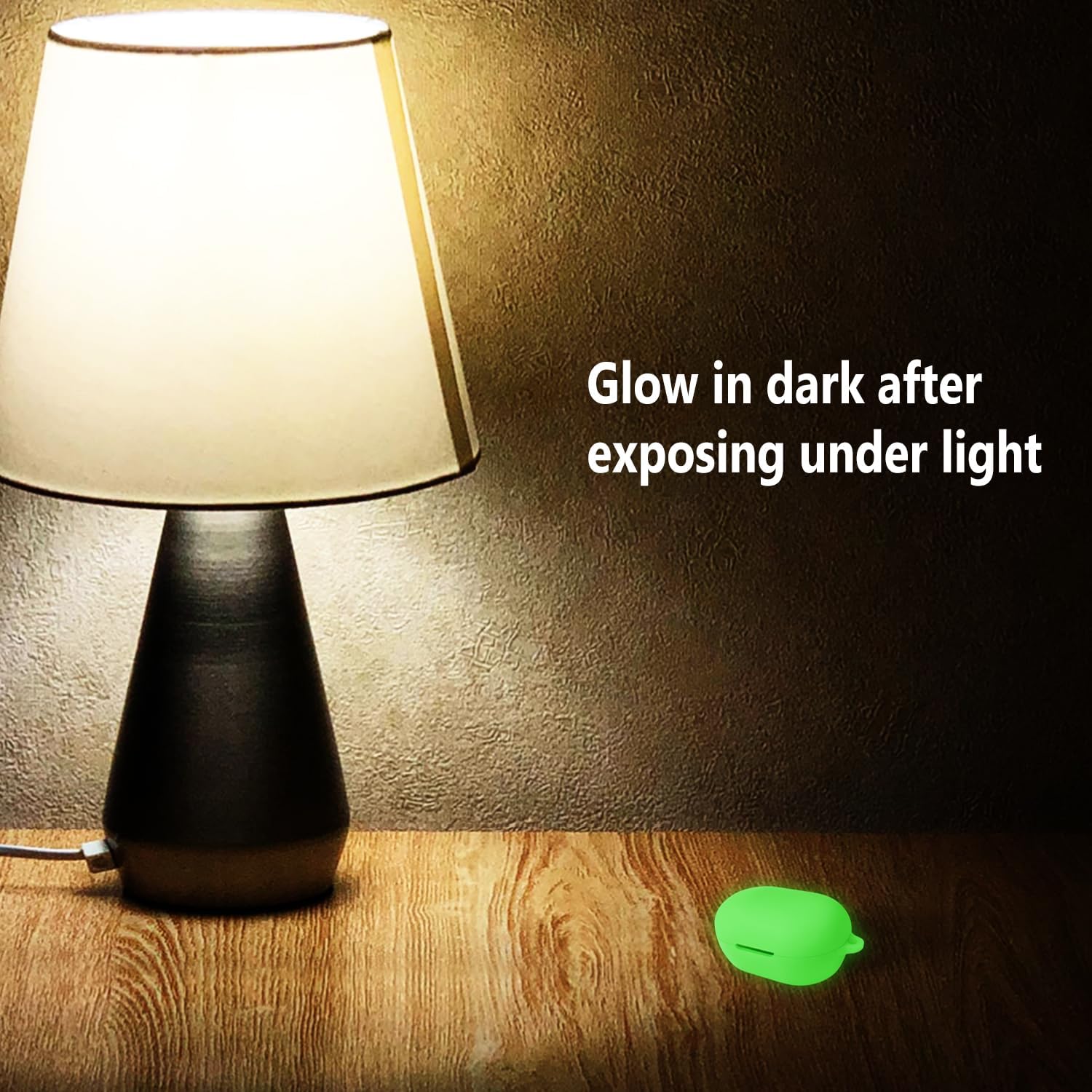 Geiomoo Silicone Case for Bose New QuietComfort Earbuds 2024, Soft Flexible Scratch Resistant Protective Cover with Carabiner (Luminous Green) - Image 6